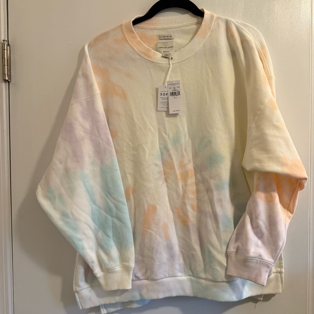 NWT American Eagle Ahh-mazingly Soft Jegging Fit Tie-Dye Sweatshirt Size Small
